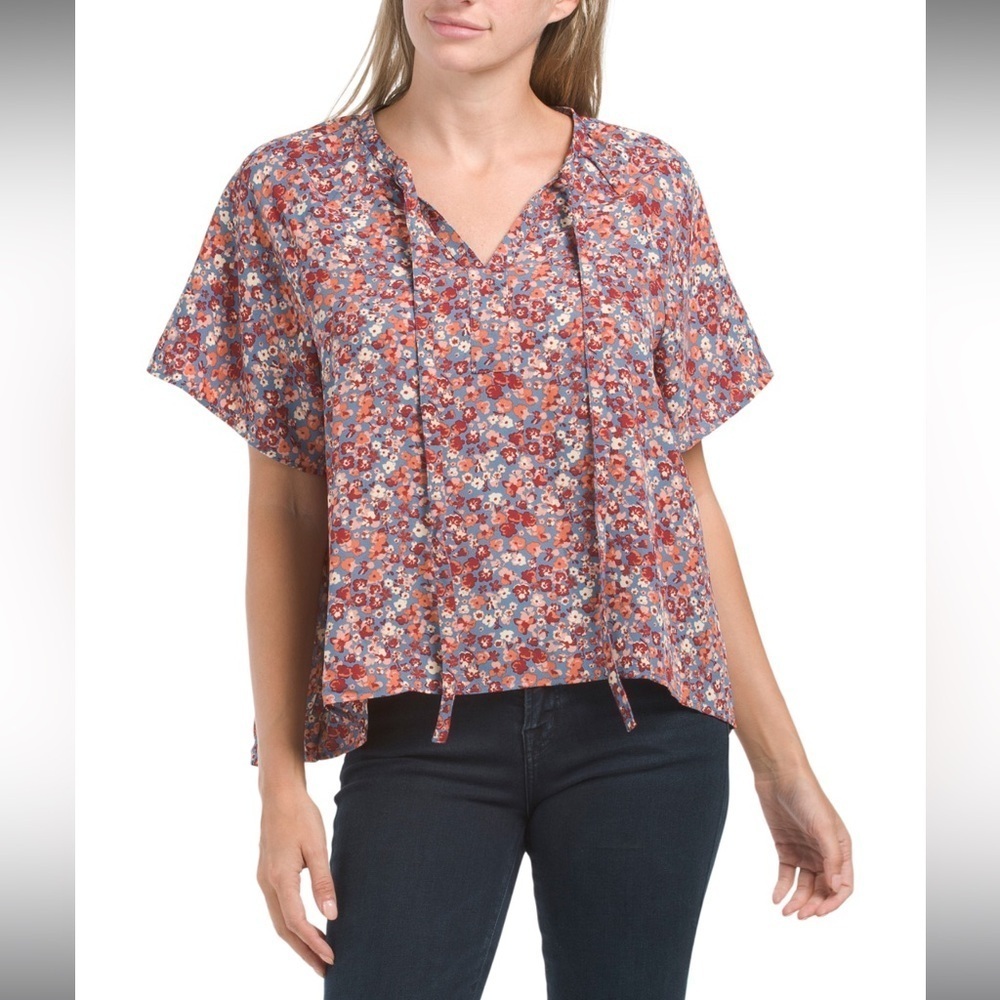 THREE DOTS Dani Flutter Sleeve Top size S